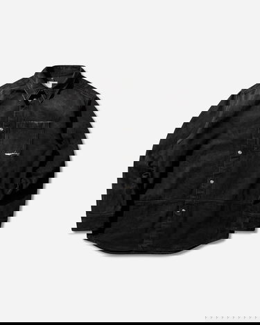 Риза OAMC Dyed Distressed Denim Shirt with Chest Pocket Черно | OAF5MS14AP-TE714 999, 1