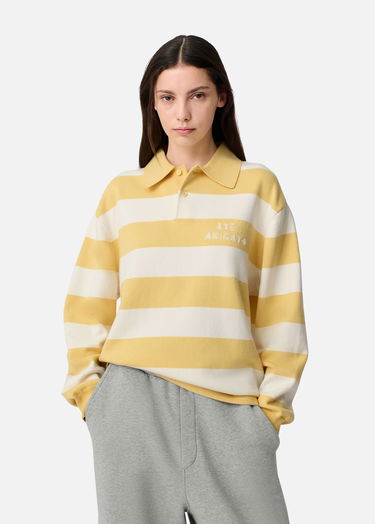 Пуловер AXEL ARIGATO Frey Striped Long-sleeved Polo Sweater Многоцветен | A3315003, 5