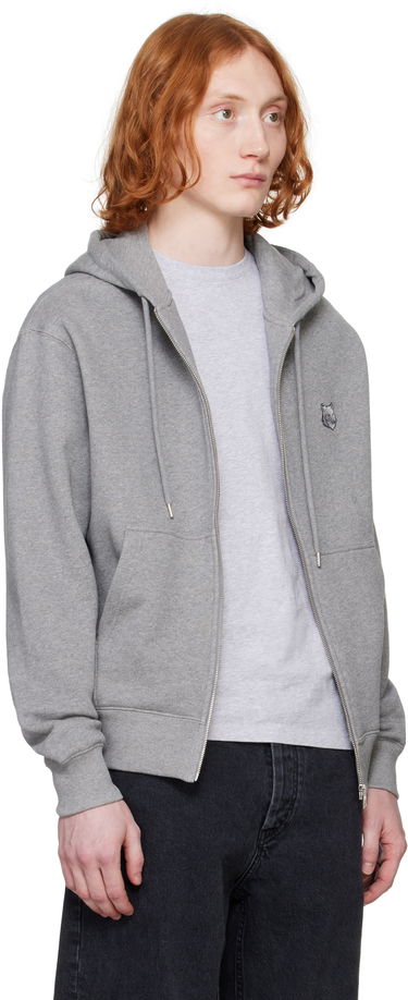 Суитчър MAISON KITSUNÉ Maison Kitsuné Fox Head Zip Hoodie Тъмно синьо | MM00714KM0321, 4