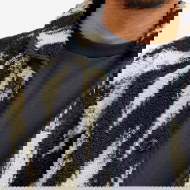 Пуловер YMC Beach Print Fleece Jacket Черно | P5WMG-40, 5