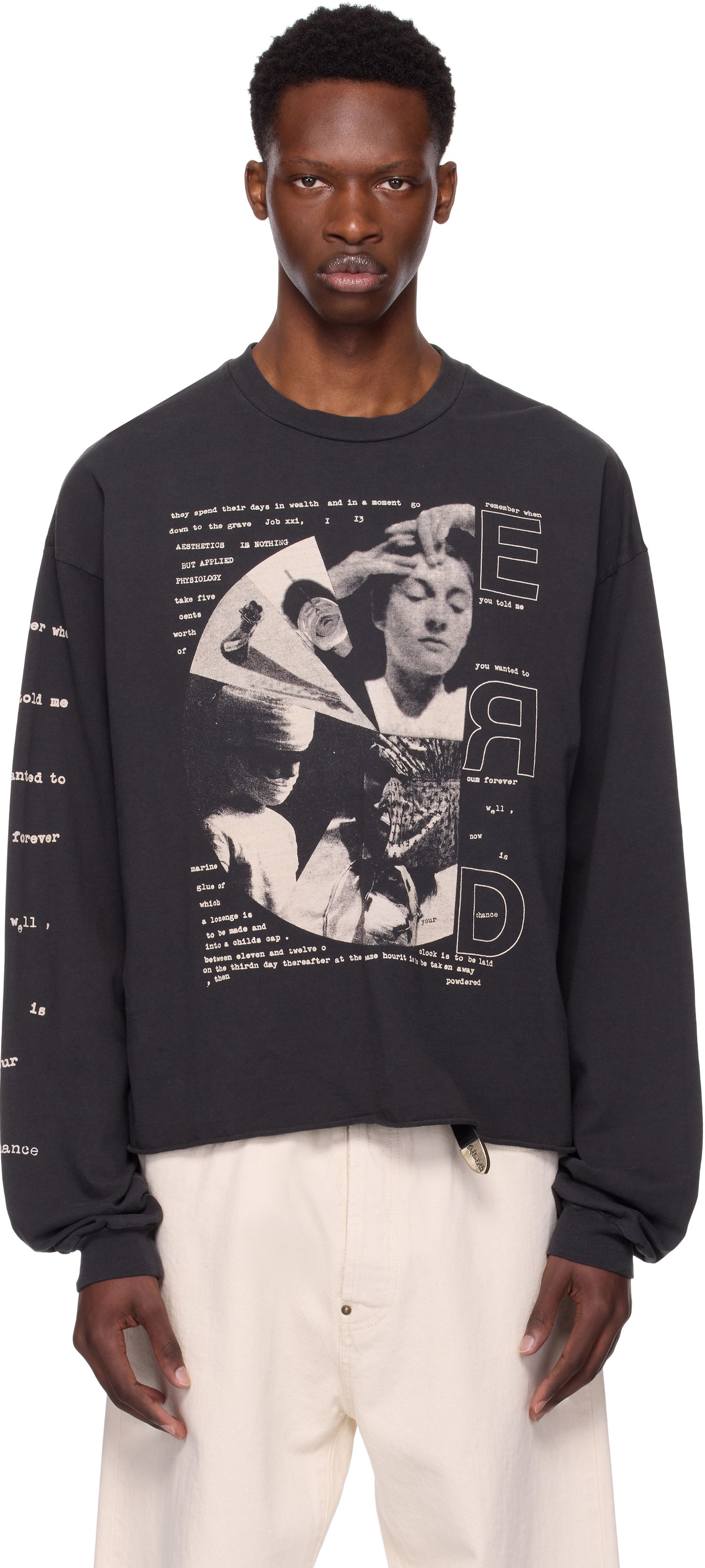 Тениска Enfants Riches Déprimés Enfants Riches Déprimés 'Remember When' Long Sleeve Graphic T-Shirt Черно | 010-845, 0