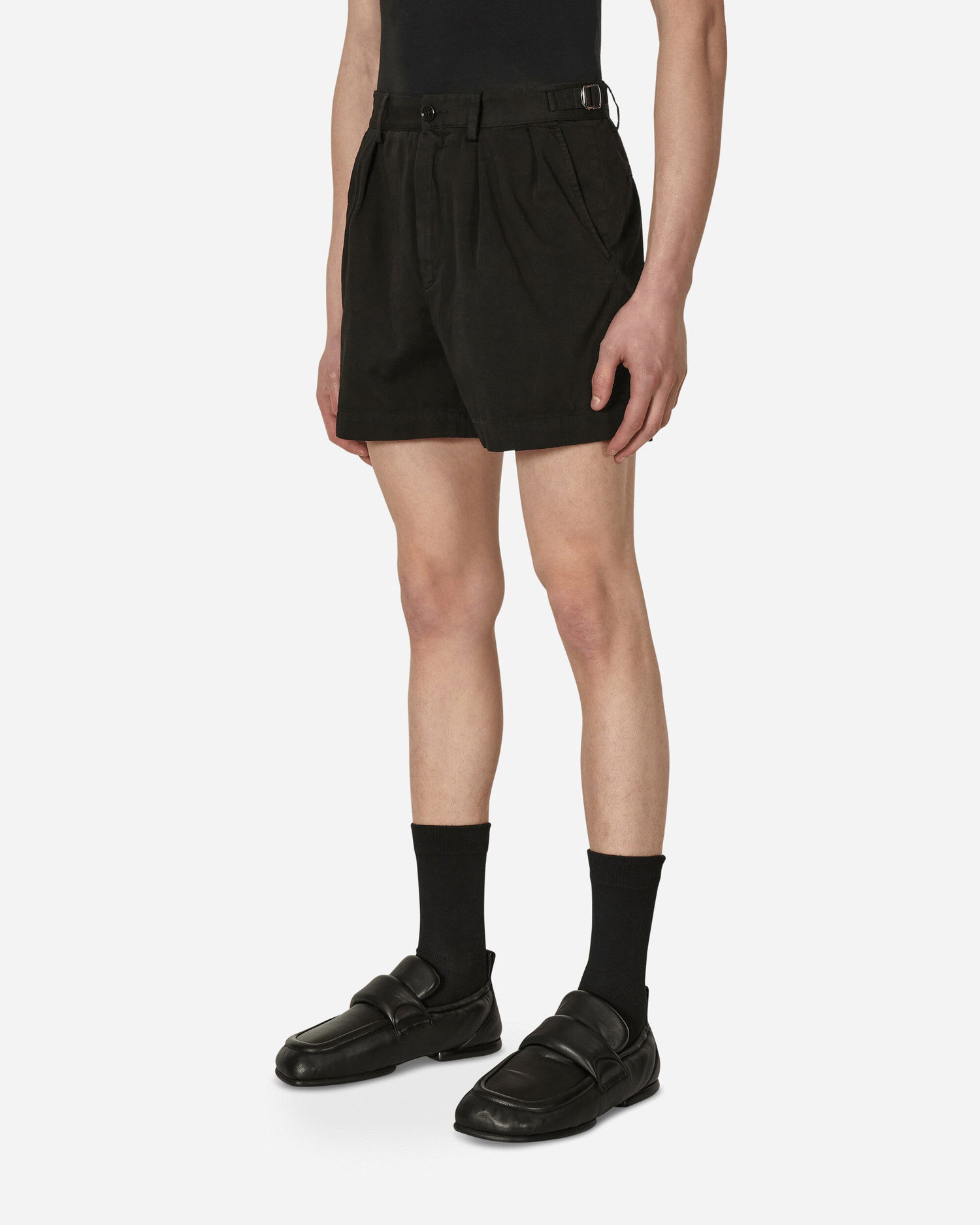Къси панталони Dries Van Noten Pleated Cotton Shorts Черно | 231-020913-6326 900, 1