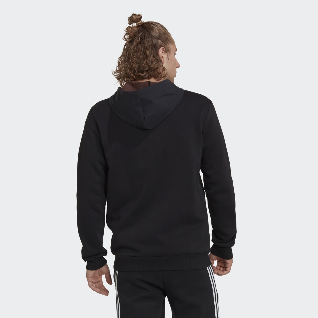 Суитчър adidas Performance Essentials BrandLove Fleece Full-Zip Hoodie Черно | HL9380, 1