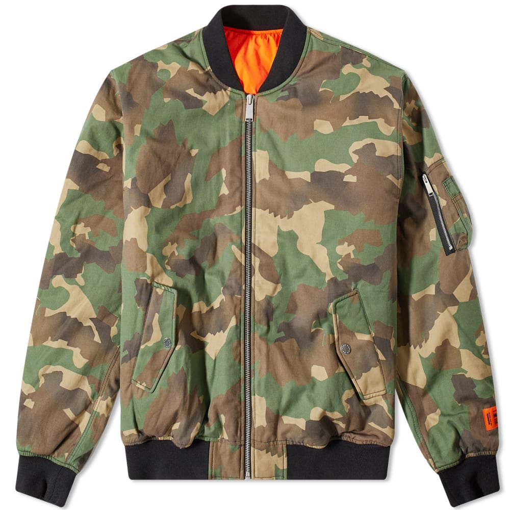 Яке бомбър HERON PRESTON Canvas Camo Bomber Jacket Многоцветен | HMEH007F22FAB0025900, 0