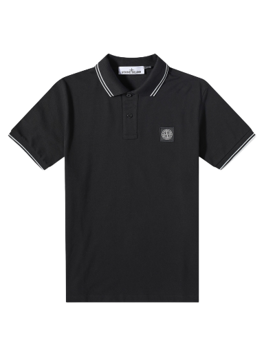 Поло тениска Stone Island Patch Polo Черно | 10152SC18-A0029