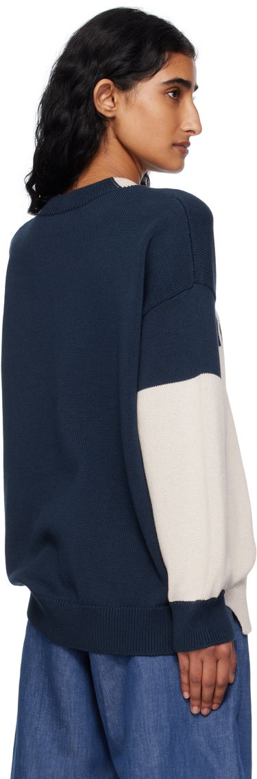 Пуловер Max Mara Max Mara Luigi Colorblock Sweater Тъмно синьо | 2519361043600, 2