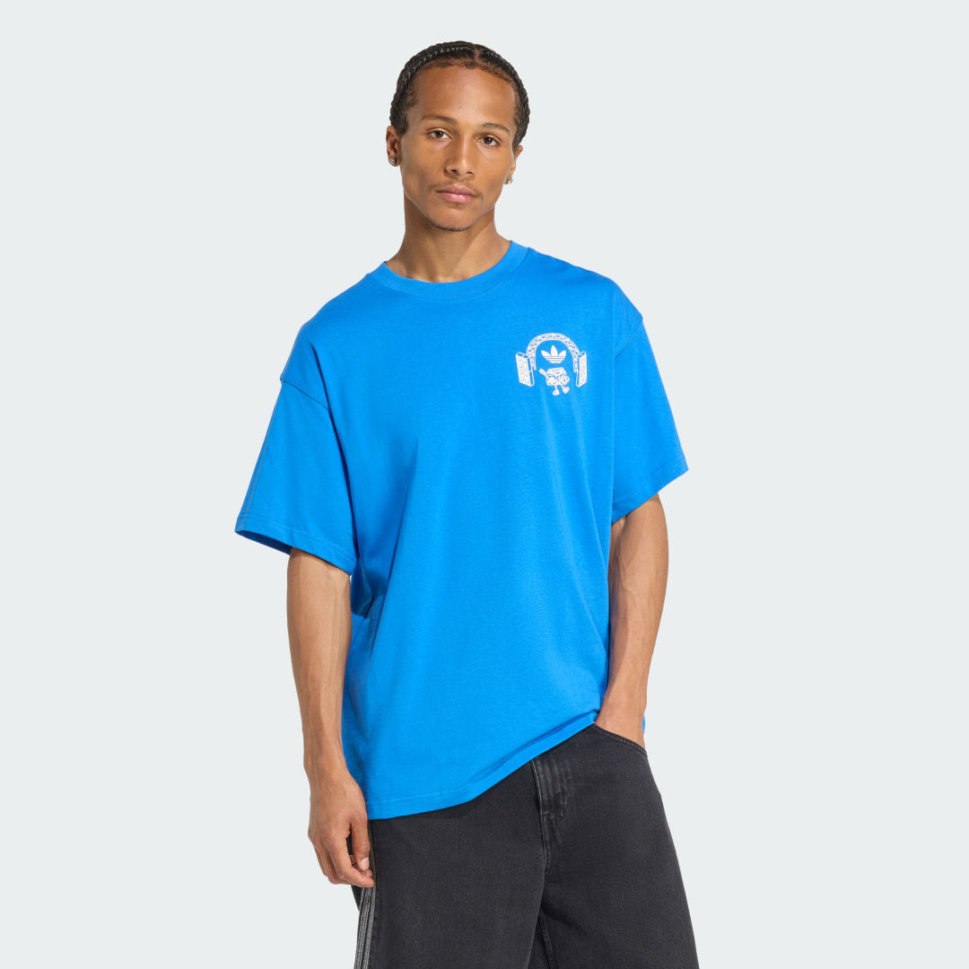 Тениска adidas Performance Music Fests Graphic T-Shirt Синьо | KR5104, 0