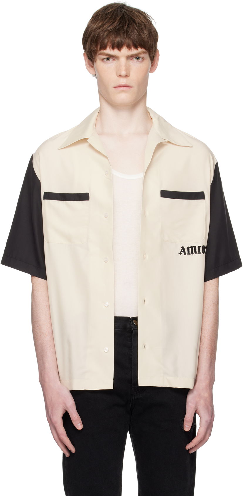 Риза AMIRI AMIRI 'Try It' Bowling Shirt Черно | AMSTCA1149