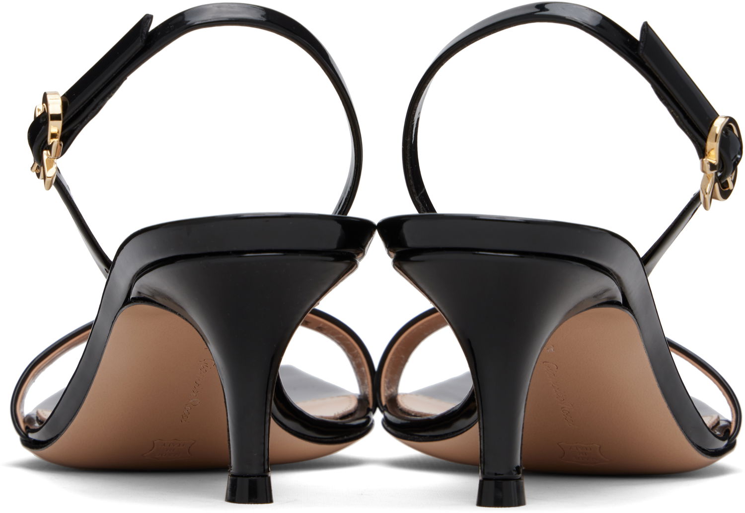Аксесоари Gianvito Rossi Gianvito Rossi Ribbon Kitten Heel Sandals Черно | G32091-55RIC-VER, 1