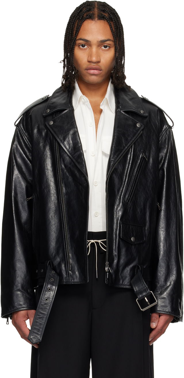 Dries Van Noten Biker Leather Jacket