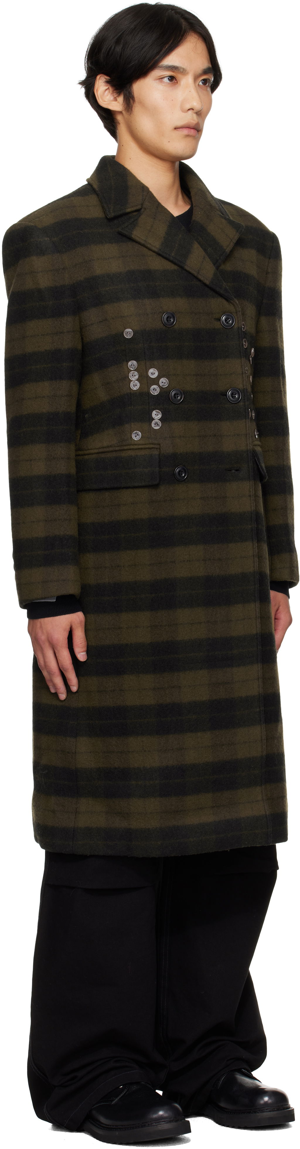 Палта Andersson Bell Andersson Bell Lacie Check Button Coat Зелено | awa726w, 1