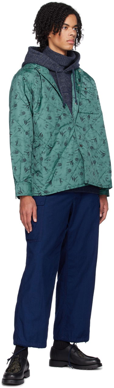 Яке BEAMS BEAMS PLUS Quilted Fishing Print Jacket Зелено | 38180380139, 3