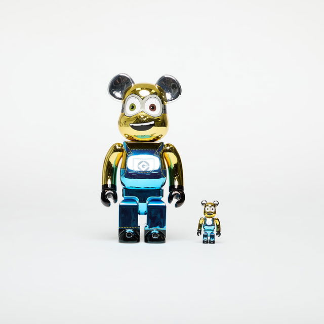 BE@RBRICK Bob Chrome "Minions" 100% & 400% Set Universal