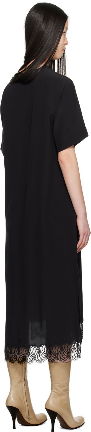Pокля Stella McCartney Stella McCartney Gathered Lace Maxi Dress Черно | 6A03983BU216, 2