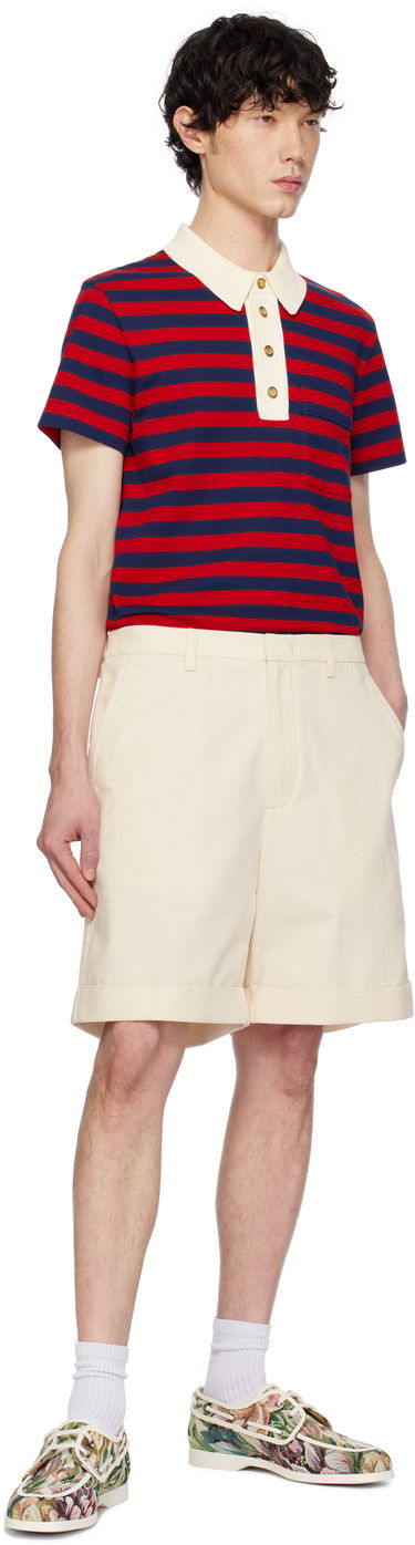 Поло тениска Valentino Valentino Striped Cotton Polo Многоцветен | 6V3MH03SAR9, 4