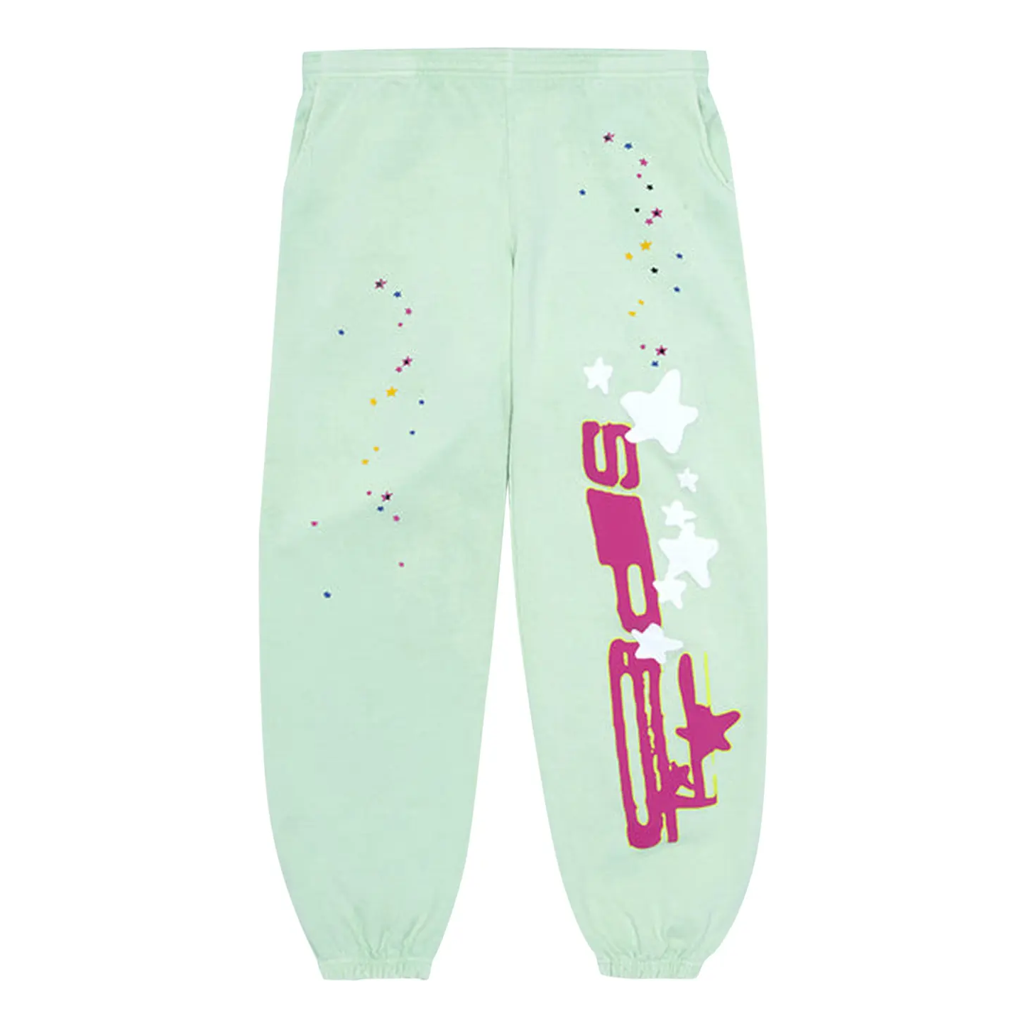 Спортни панталони Sp5der Sp5der Graphic Print Sweatpants Зелено | SP5-LIME-SP, 0