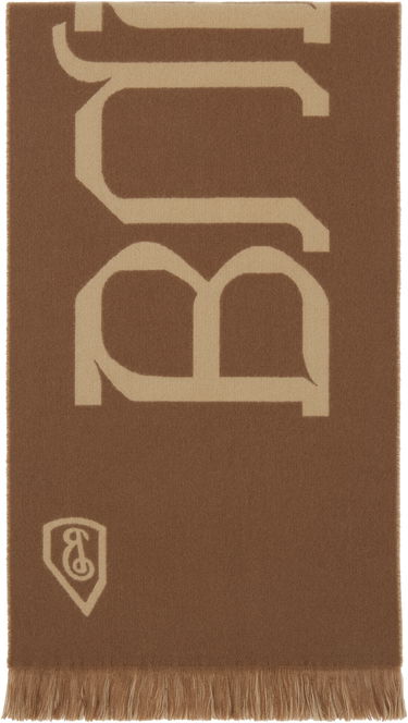 Шал Burberry Burberry Logo Wool Scarf Бежово | 8104500, 1