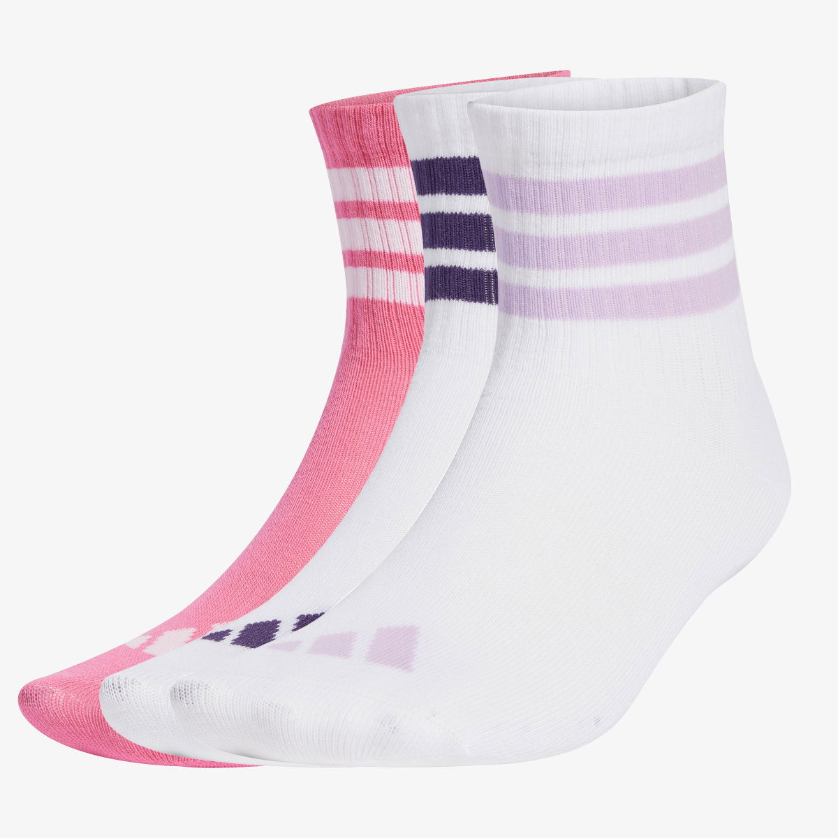 Чорапи adidas Performance Ribbed Quarter Socks - 3 Pairs Розово | JW3413, 1