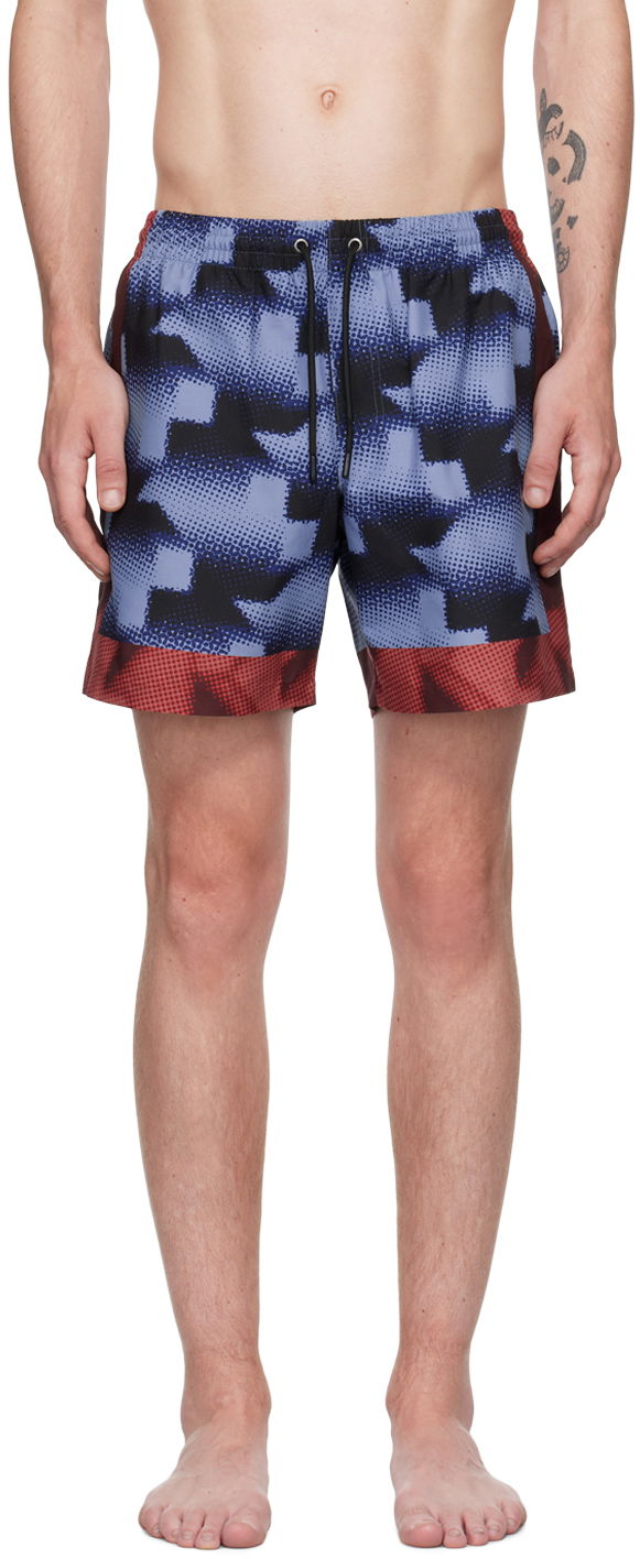 Бански Dries Van Noten Printed Swim Shorts Синьо | 242-022500-9266