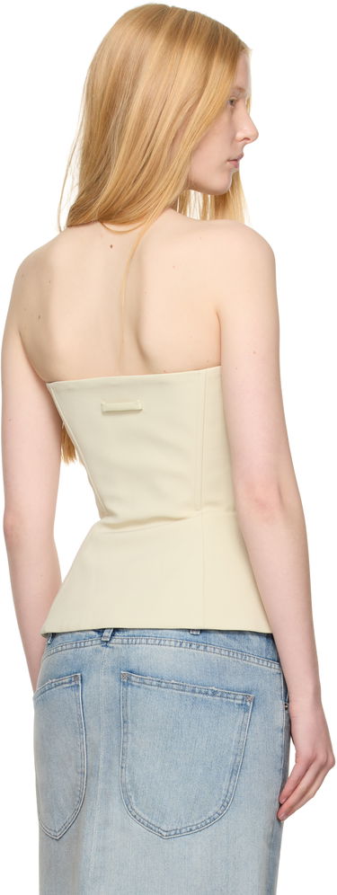 Съкратен топ Jean Paul Gaultier Jean Paul Gaultier Exclusive Topstitching Corset Top Жълто | 25/03-W-TO337-W002-79, 2