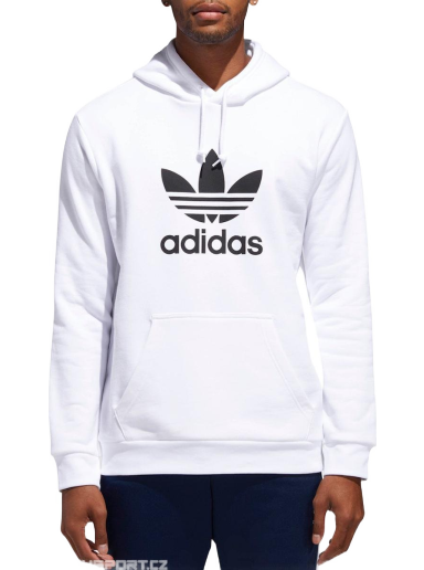 Суитчър adidas Originals HoodieTrefoil Бяло | du7780