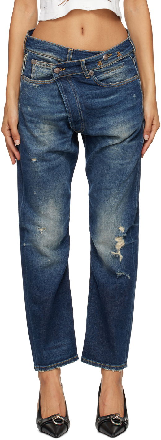 Дънки R13 R13 Crossover Jeans Синьо | R13W2048-D144C, 0