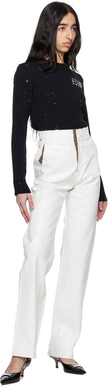 Панталони Maison Margiela MM6 Maison Margiela Tailoring Trousers Бяло | S62KB0224 M35437, 3