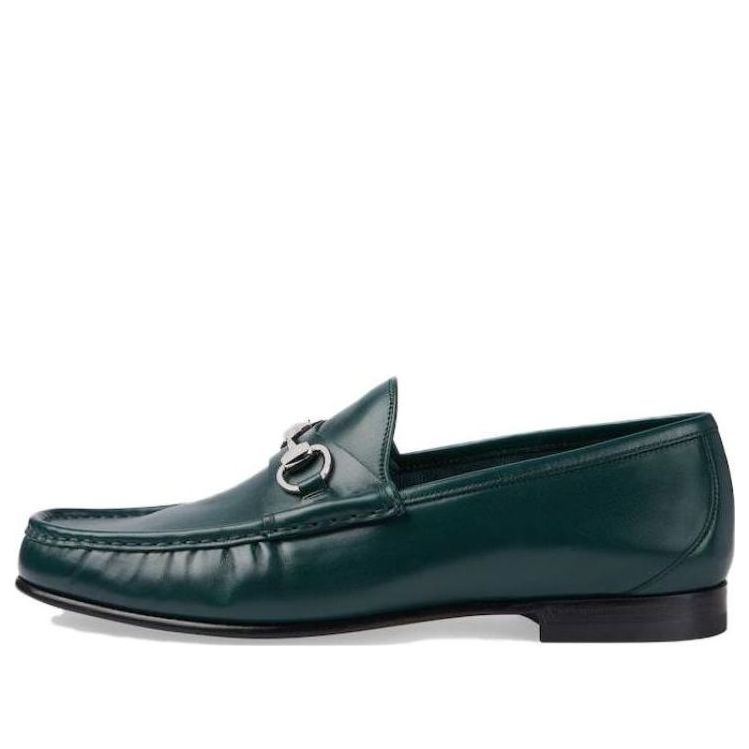 Кецове и обувки Gucci Gucci Horsebit 1953 Leather Loafers Зелено | 757769-AACFG-3154, 0