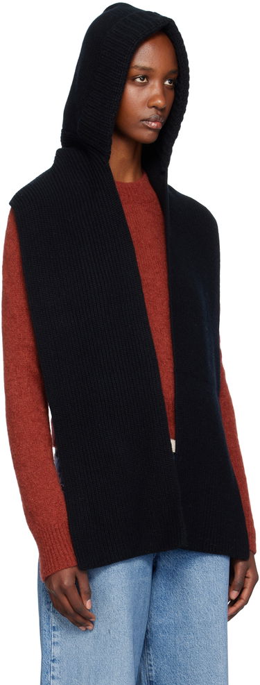 Шал Yves Salomon Cashmere & Wool Hooded Scarf Черно | 25W25WAA506XXMACL, 3