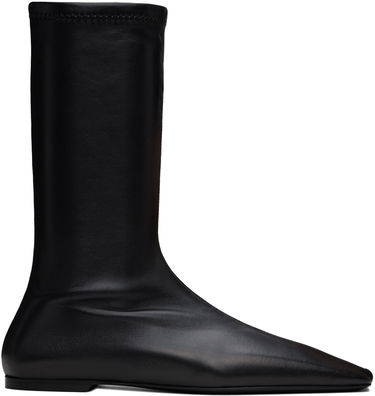 Облекло TOTEME TOTEME 'The Sock' Stretch Leather Boots Черно | 244-WAS0160-LE0089, 0