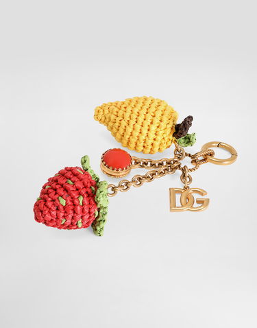 Ключодържатели Dolce & Gabbana Dolce & Gabbana Fruit Shaped Metal and Raffia Keychain Многоцветен | BI3410AK3748J901, 2