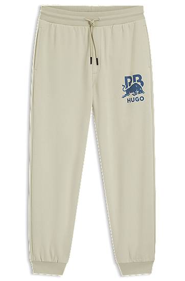 RB cotton-terry tracksuit bottoms with bull graphic