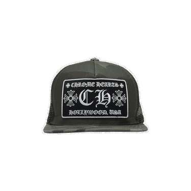 Шапка с козирка Chrome Hearts Hollywood Trucker Hat Зелено | 1383 100000701HTH GNCM, 0