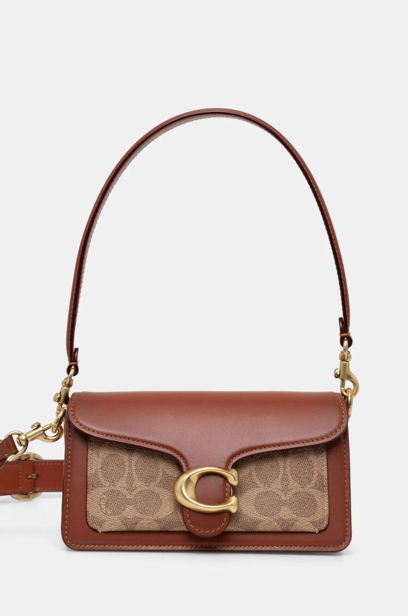 Дамска чанта Coach Brown Leather Shoulder Bag with Removable Strap Кафяво | CY200