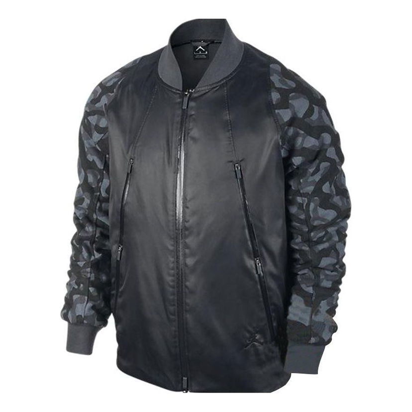 Яке бомбър Jordan Jordan Camo-Sleeved Bomber Jacket Черно | 716847-021