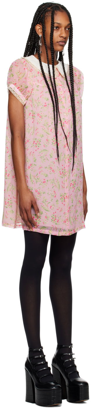 Pокля Anna Sui Arcadia Blossom Babydoll Minidress Розово | 324C73, 1