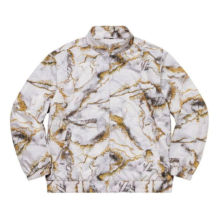 Ветровка Supreme Marble Print Track Jacket Бяло | SUP-FW20-076