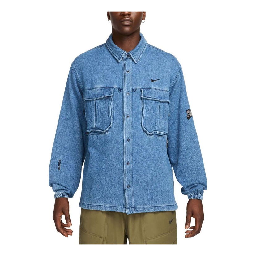 Риза Nike NOCTA Opal Button Down Denim Shirt Синьо | FZ3261-486