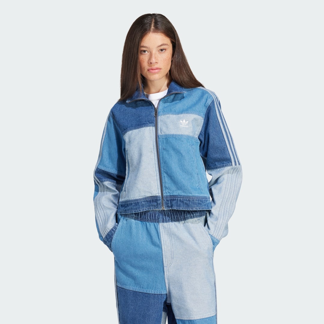 Яке adidas Originals KSENIASCHNAIDER x Denim Patchwork Jacket Синьо | IU2464, 1