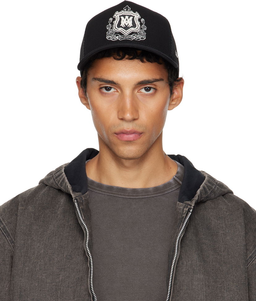 Шапка с козирка AMIRI AMIRI MA Crest Trucker Cap Черно | AMHATR1037