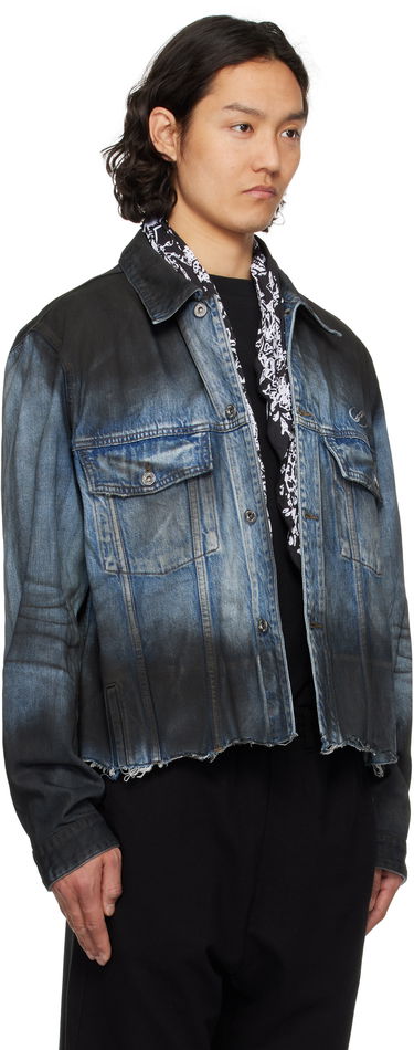 Яке We11done We11done Sprayed Sporty Selldone Denim Jacket Синьо | WD-DJ1-25-308-U-BL, 1