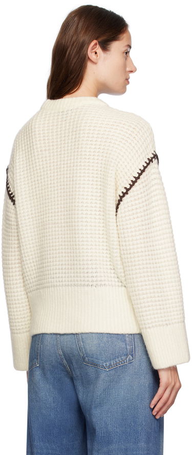 Пуловер rag & bone Rag & Bone Women's Katie Crocheted Sweater Бяло | WAS24F049SA49, 2