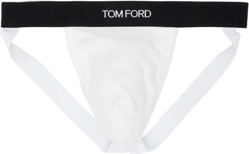 Бельо и чорапи Tom Ford TOM FORD Cotton Jock Strap Бяло | T4LC61040