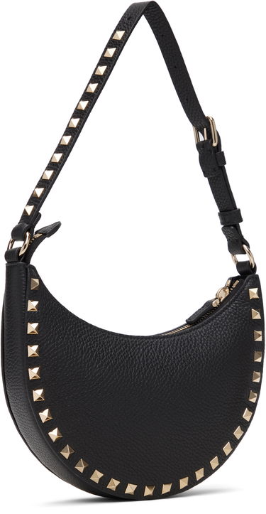 Чанта през рамо Valentino Garavani Mini Rockstud Studded Crescent Bag Черно | 7W2P0AI7VSH, 2