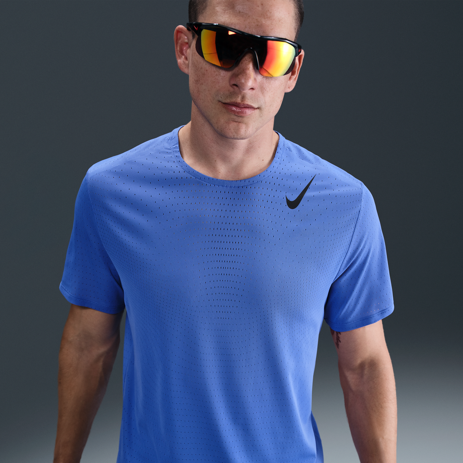Тениска Nike AeroSwift Dri-FIT ADV Short-Sleeve Running T-Shirt Синьо | HJ3377-411, 0