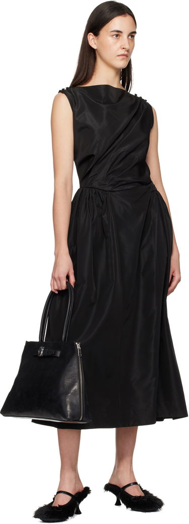 Дамска чанта Coperni Top Handle Data Bag with Metallic Clasp Черно | COPBA121F6064, 3