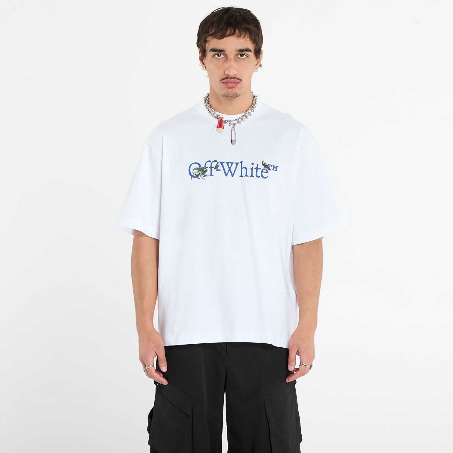 Тениска Off-White Off-White Grifon Arrow Skate Short Sleeve T-Shirt Бяло | OMAA120F25JER0060146, 0