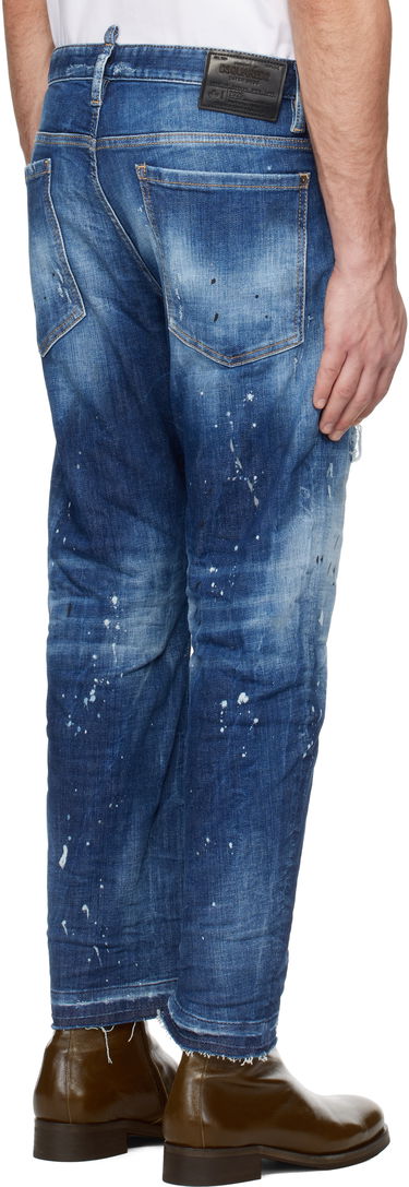 Дънки DSQUARED2 Dsquared2 Medium Ripped Wash Bro Jeans Синьо | S74LB1634_S30872, 2