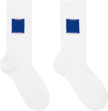 Чорапи Casablanca Logo Socks White Бяло | APS25-ACC-010-06, 0