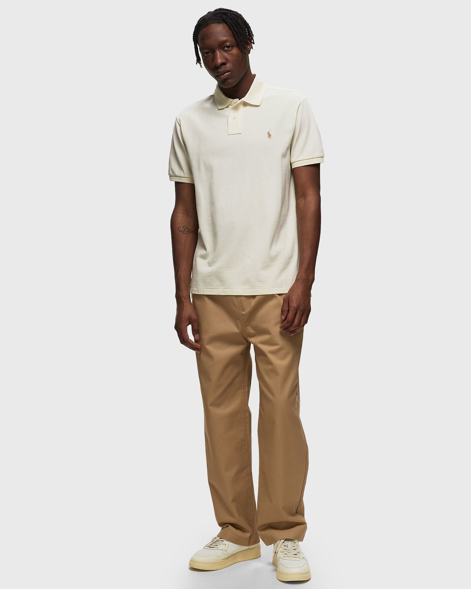 Поло тениска Polo by Ralph Lauren SSKCCMSLM1-SHORT SLEEVE-KNIT Бежово | 710680784372, 1